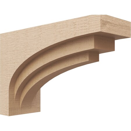 Ekena Millwork 6"W x 18"D x 12"H Classic Rockford Rough Cedar Woodgrain TimberThane Corbel, Primed Tan CORUR06X18X12ROCRCPR